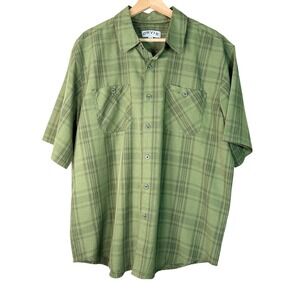 ORVIS Men's Plaid Short Sleeve Button Up Shirt XL Green Classic Collection‎